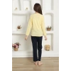 Moda Kız Çocuk Penye Pijama Takım Sarı