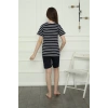 Moda Kız Çocuk Penye Şortlu Pijama Takım Lacivert