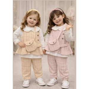 1-2-3 Yaş Ceketli Çantalı Bebek Takımı