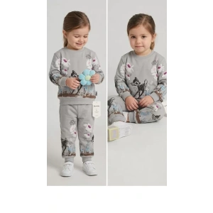 2-3-4-5 Yaş Ceylan Baskılı Penye Çocuk Takımı