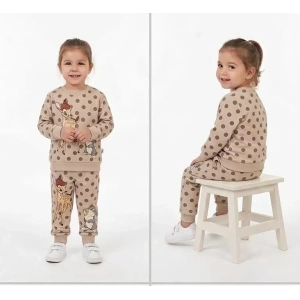 2-3-4-5 Yaş Ceylan Baskılı Penye Çocuk Takımı