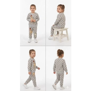 2-3-4-5 Yaş Ceylan Baskılı Penye Çocuk Takımı