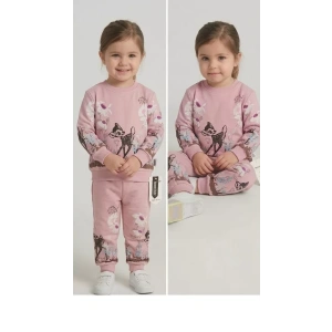 2-3-4-5 Yaş Ceylan Baskılı Penye Çocuk Takımı