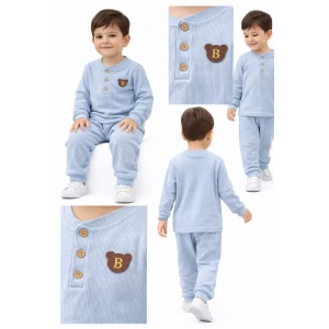 2-5 Yaş Armalı Fitilli Penye Çocuk Takımı