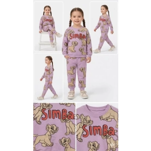 2-5 Yaş Aslan Baskılı Penye Çocuk Takımı