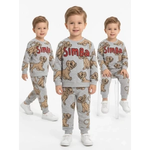 2-5 Yaş Aslan Baskılı Penye Çocuk Takımı