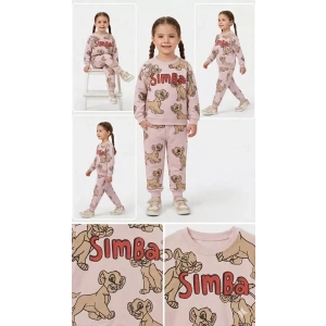 2-5 Yaş Aslan Baskılı Penye Çocuk Takımı