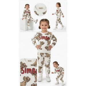 2-5 Yaş Aslan Baskılı Penye Çocuk Takımı