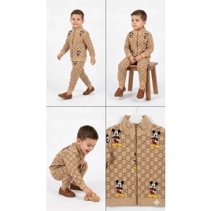 2-5 Yaş Boy Fermuar Detaylı 2 Li Çocuk Takımı