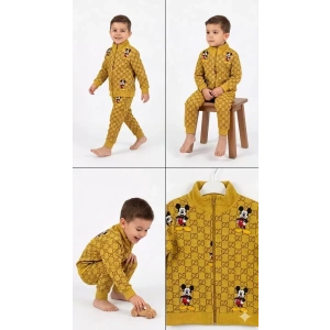 2-5 Yaş Boy Fermuar Detaylı 2 Li Çocuk Takımı