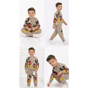 2-5 Yaş Fare Baskılı Penye Çocuk Takımı