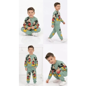 2-5 Yaş Fare Baskılı Penye Çocuk Takımı