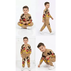 2-5 Yaş Fare Baskılı Penye Çocuk Takımı