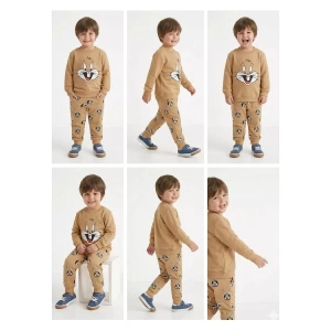 2-5 Yaş Tavşan Baskılı 2 Li Çocuk Takımı