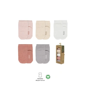 5li Penye Soket Kutulu Basic Çorap 10131 Pudra