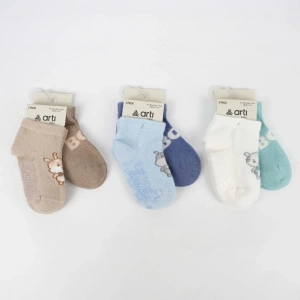 Aristo 2 Li Abs Erkek Bebek Patik Çorap K20406 Asorti