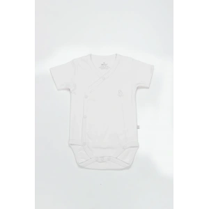 Bistyle Organik Natural Basic Style Kruvaze Yarım Kol Body Bs17101 Beyaz