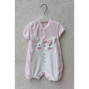 Kedi Figürlü Kısa Kız Tulum 3-6-9 Ay