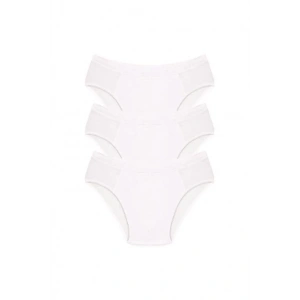 Moda Erkek Pamuk 3lü Beyaz Slip