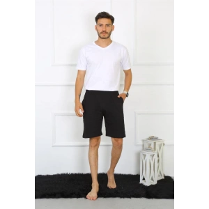 Moda Erkek Pamuk Siyah Şort