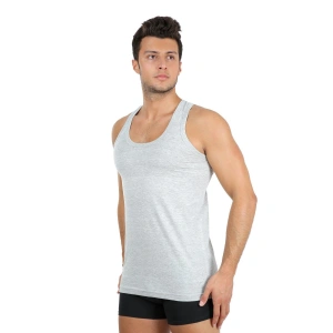 Moda Erkek Penye Atlet Gri