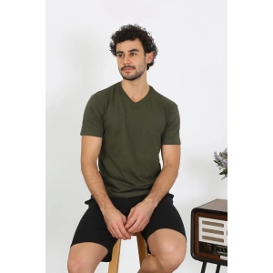 Moda Erkek Penye Haki 3lü Pijama Takımı