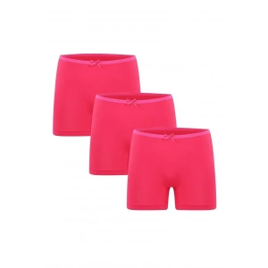 Moda Kadın Penye 3lü Boxer Fuşya