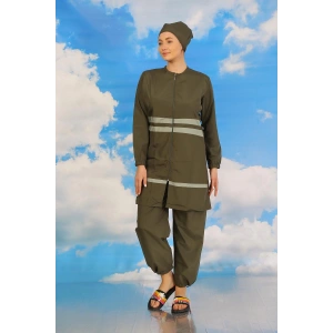 Moda Kadın Tam Tesettür Mayo Haki