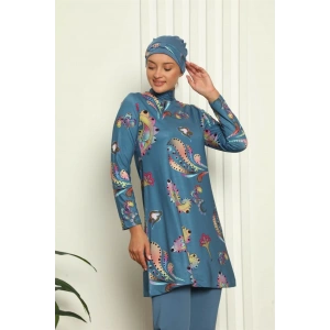 Moda Tam Tesettür Dijital Desenli Mayo 31043