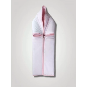 Yenidoğan Düz Renk Fermuarlı Kadife Kumaş Kız Bebek Battaniyesi Pembe