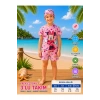 Kız Çocuk UV Korumalı Mayo Takımı Şapkalı 3 Parça
