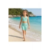 Kız Çocuk Mint Yeşili Crop Üst ve Uzun Şortlu Mayo Takımı - 2 Parça