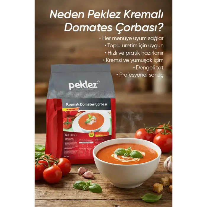 Kremalı Domates Çorbası 3 kg - Hazır Domates Çorbası Karışımı