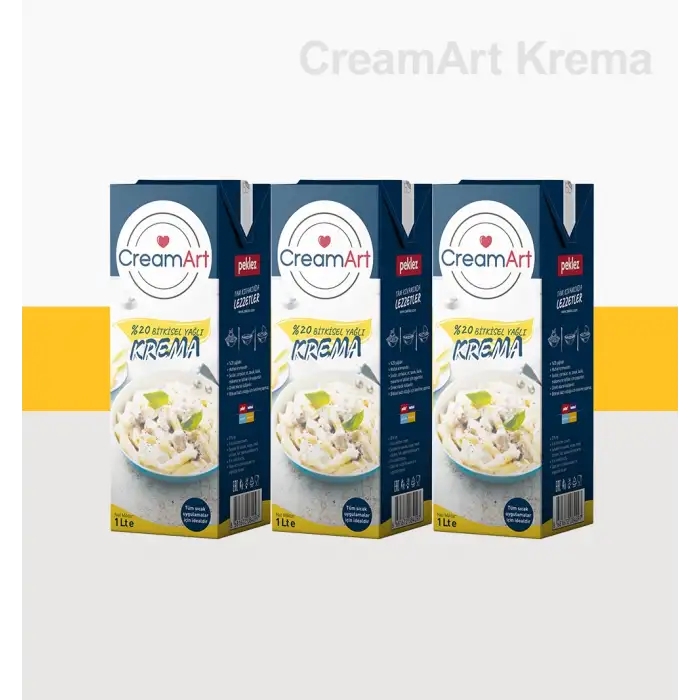 Bitkisel Krema CreamArt %20 Yağlı x 3 Adet