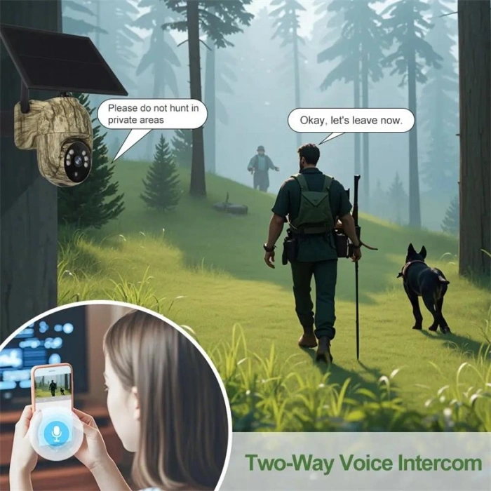 URANIUM ANP-PT3015K4G 3MP 3.6MM LENS 4G/LTE 15 METRE IR LED/RENKLİ SOLAR PANEL KAMUFLAJ RENK KAMERA(UBOX)