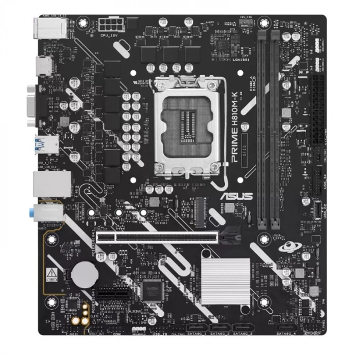 ASUS PRIME H810M-K DDR5 6400MT/S 1XVGA 1XHDMI 1XM.2 1851P MATX (INTEL ULTRA PROCESSORS SERIES 2)