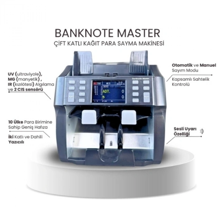 Banknote Master 10 Ülke Çift Katlı para sayma makinesi
