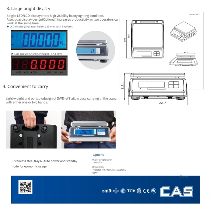 Cas Swıı-WS Akülü Su Korumalı 6-15-30 KG