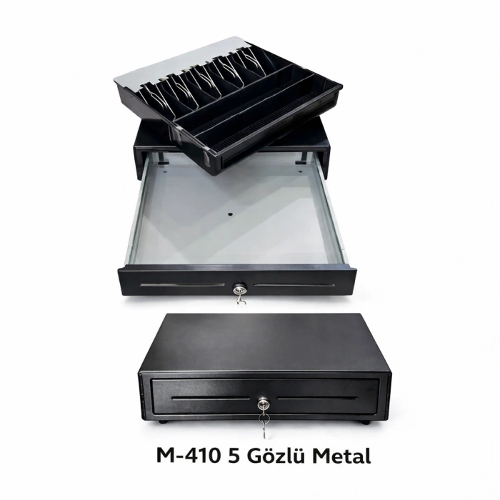 Dbpos M-410 5 Gözlü Metal Para Çekmecesi  Metal sürgü