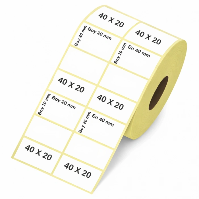 Etiket 40 X 20  Termal 4000 Adet 2 li