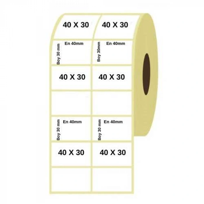 Etiket 40 X 30 2Li 3000 Adet Kuşe