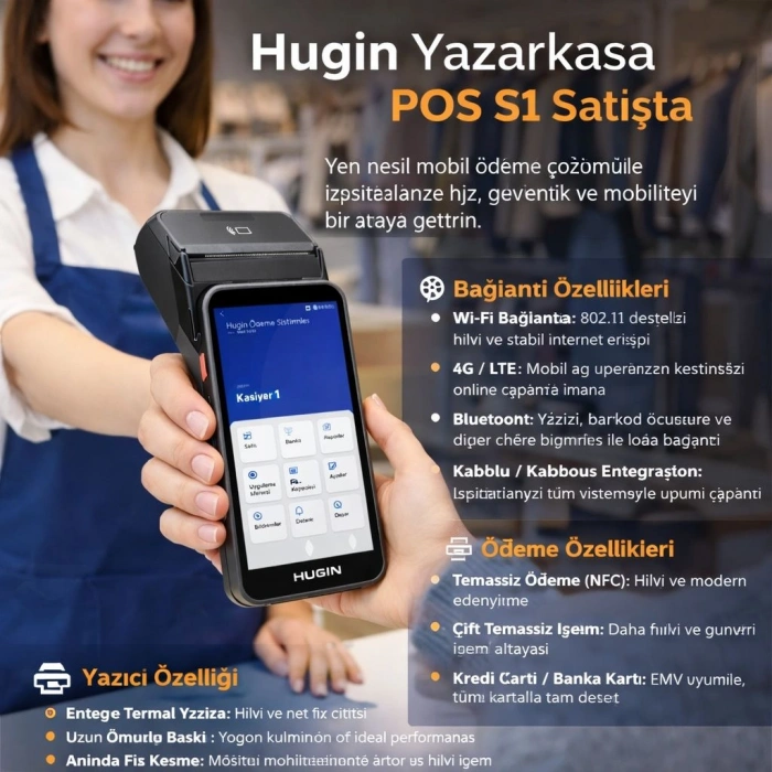 Hugin S1 Android Yazarkasa Pos