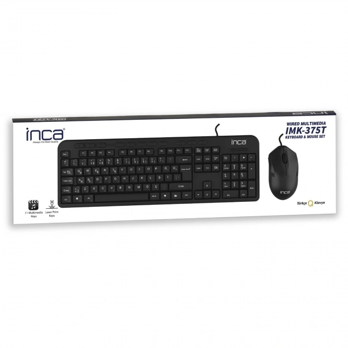 İnca Imk-375t Wıred Multimedia Q Klavye  Mouse Set