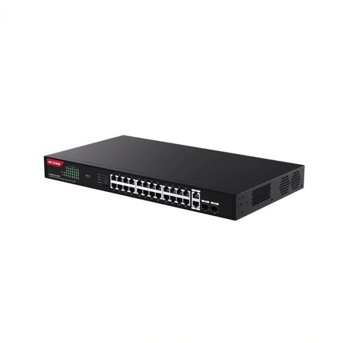 IP-COM G1128P-24-410W 24 PORT GIGABIT +2XGB RJ45/SFP UPLINK 370W POE RACKMOUNT SWITCH