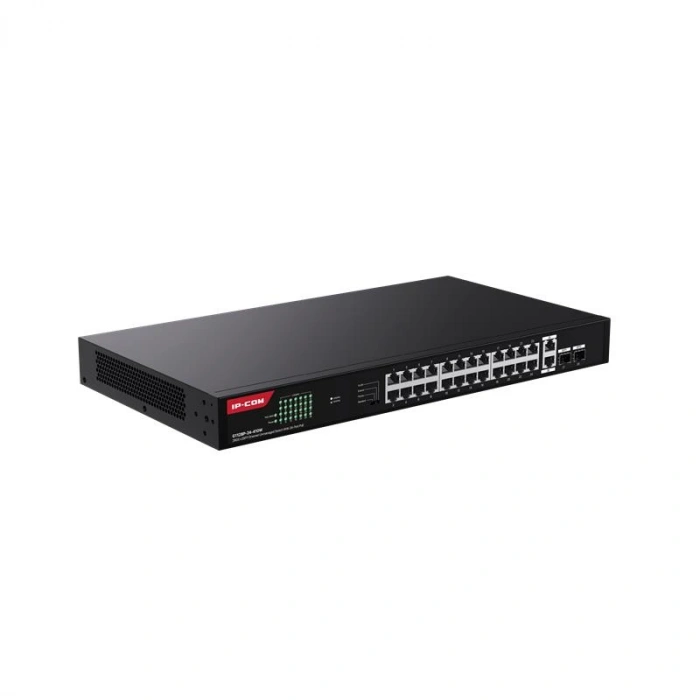 IP-COM G1128P-24-410W 24 PORT GIGABIT +2XGB RJ45/SFP UPLINK 370W POE RACKMOUNT SWITCH