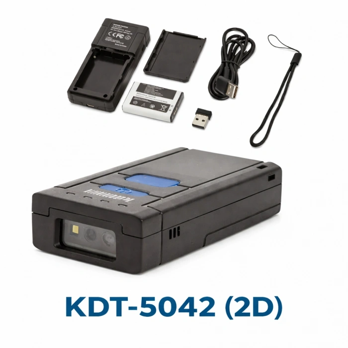 KDT-5042 (2D) Kablosuz Hafızalı Lazer Barkod Okuyucu (2.4G+USB+Bluetooth)