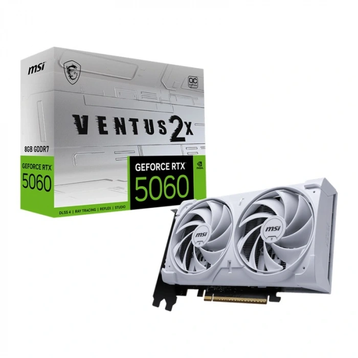 MSI GEFORCE RTX5060 8G VENTUS 2X OC WHITE 8GB GDDR7 128BIT 1XHDMI 3XDP EKRAN KARTI