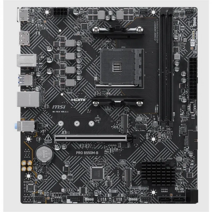 MSI PRO B550M-B DDR4 4600MHZ 1XHDMI 2XM.2 MATX AM4 (AMD AM4 5000/5000G/4000G/3000/3000G SERİLERİ İLE UYUMLU)