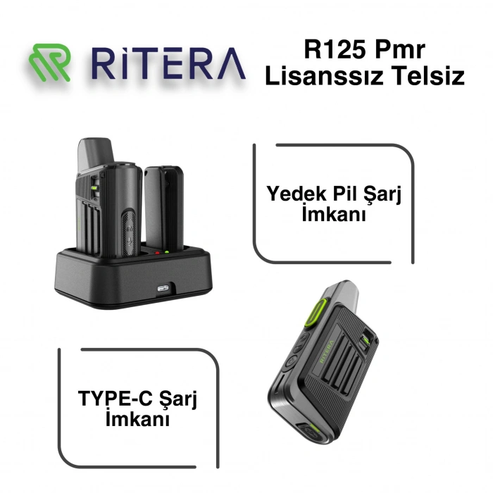 Ritera R125 Pmr Lisanssız El Telsizi