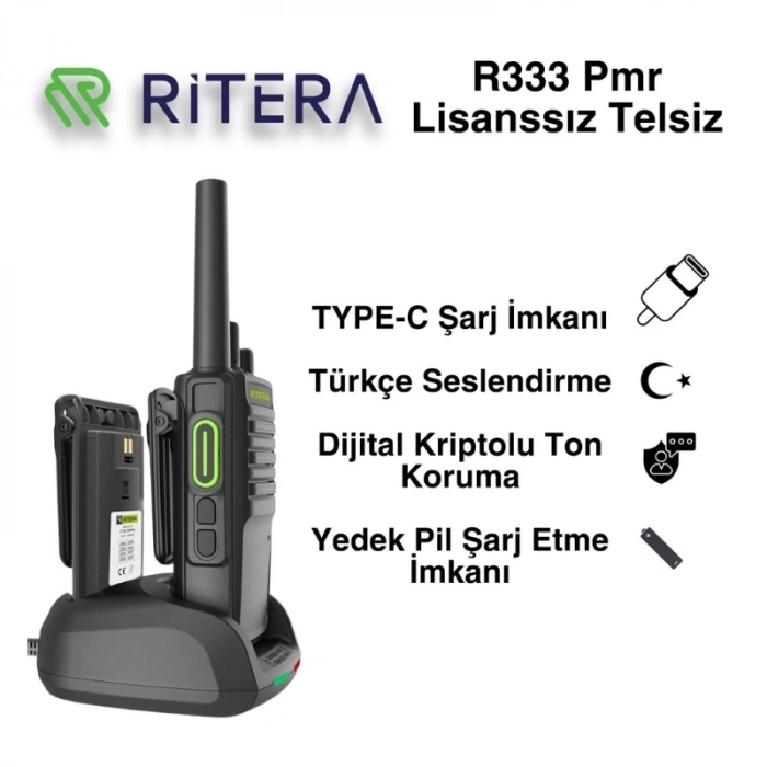 Ritera R333 Pmr Lisanssız El Telsizi